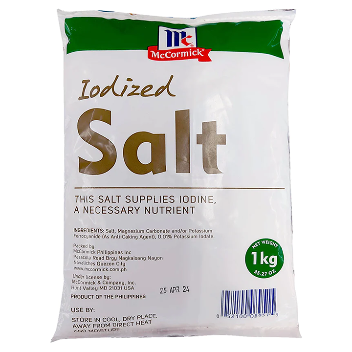 McCormick Iodized Salt 1kg/pck