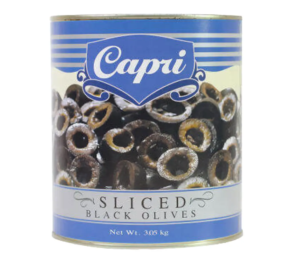 Capri Black Olives Sliced 3050g/can