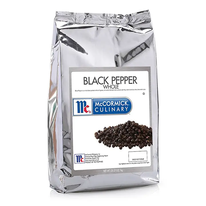 McCormick Black Pepper Whole 1kg/pck